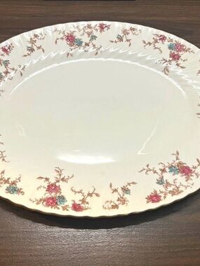 Minton Bone China Serving Platter Ancestral pattern. Made in England.